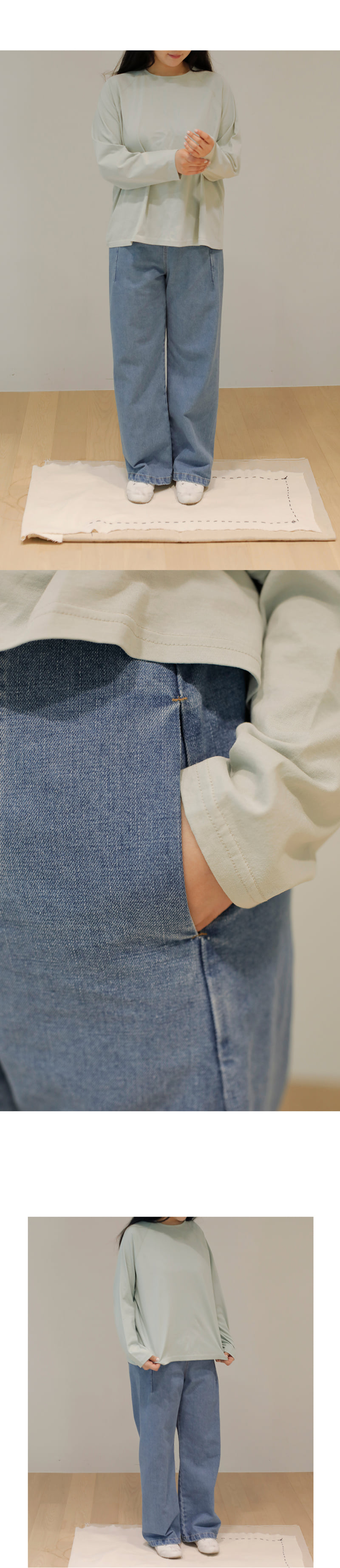 Bien A Bien - Korean Women Fashion - #momslook - Adult Basel Denim Pants - 5