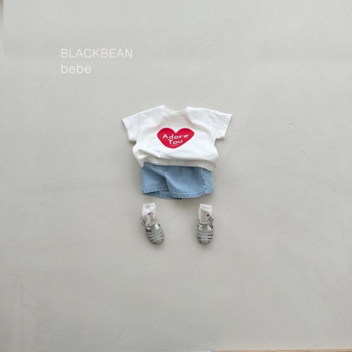 Black Bean - Korean Baby Fashion - #babyfashion - Heart Bebe Tee - 4