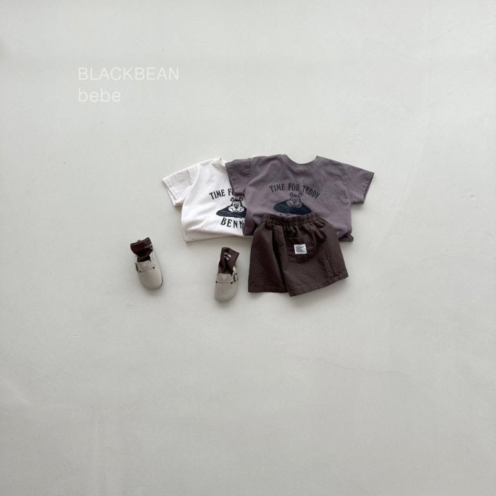Black Bean - Korean Baby Fashion - #babylifestyle - Bear Bebe Tee - 4