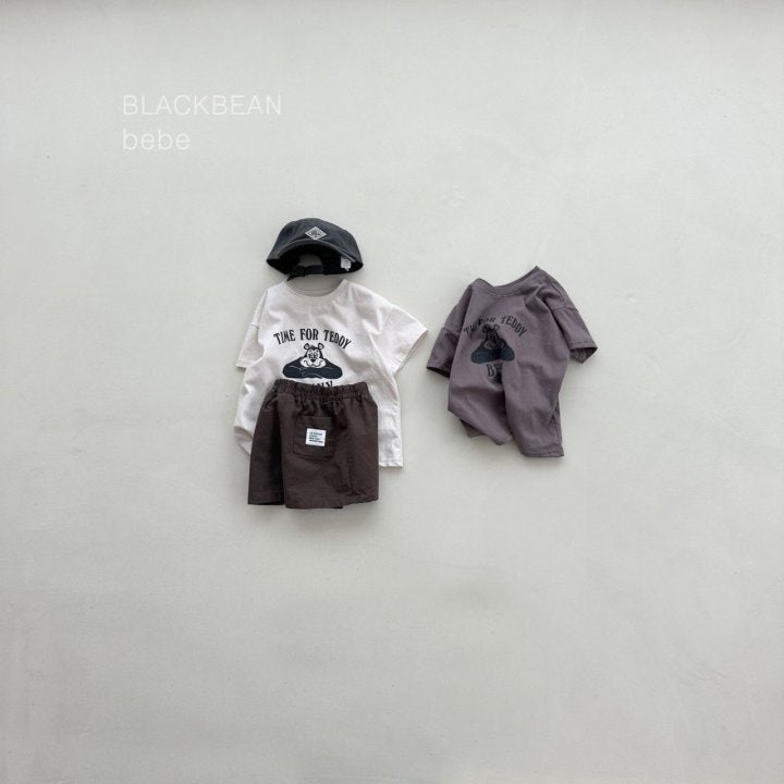 Black Bean - Korean Baby Fashion - #babyootd - Bear Bebe Tee - 5