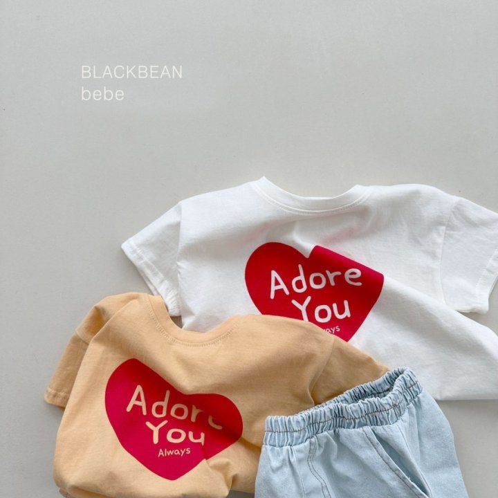 Black Bean - Korean Baby Fashion - #babyoutfit - Heart Bebe Tee - 10