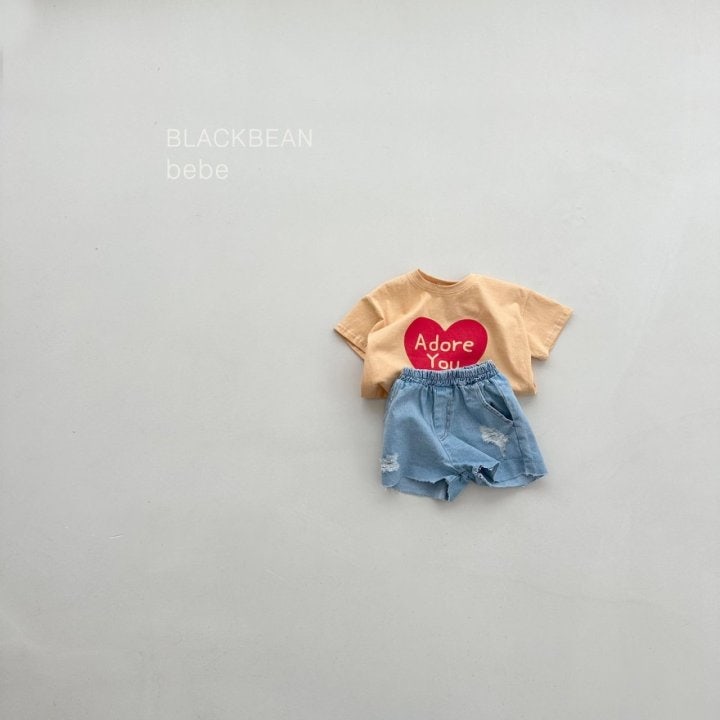 Black Bean - Korean Baby Fashion - #babyoutfit - Heart Bebe Tee - 9