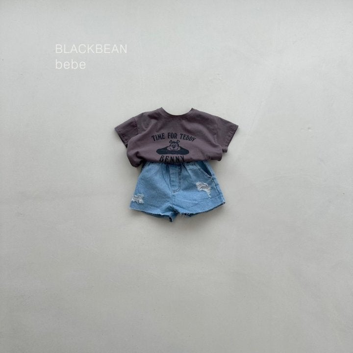 Black Bean - Korean Baby Fashion - #babywear - Bear Bebe Tee - 8