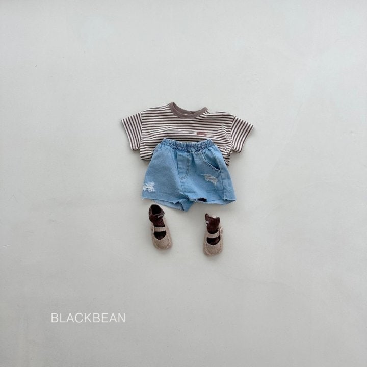 Black Bean - Korean Children Fashion - #childofig - Denim Vintage Pants - 4