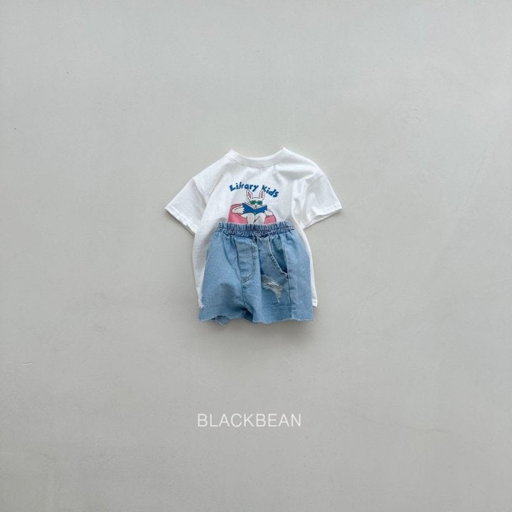 Black Bean - Korean Children Fashion - #discoveringself - Denim Vintage Pants - 6