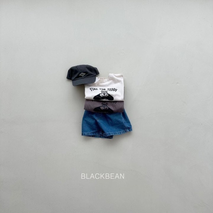 Black Bean - Korean Children Fashion - #designkidswear - Bear Tee - 4