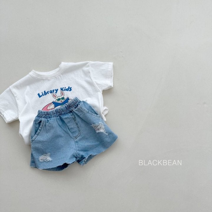 Black Bean - Korean Children Fashion - #kidsstore - Denim Vintage Pants - 9