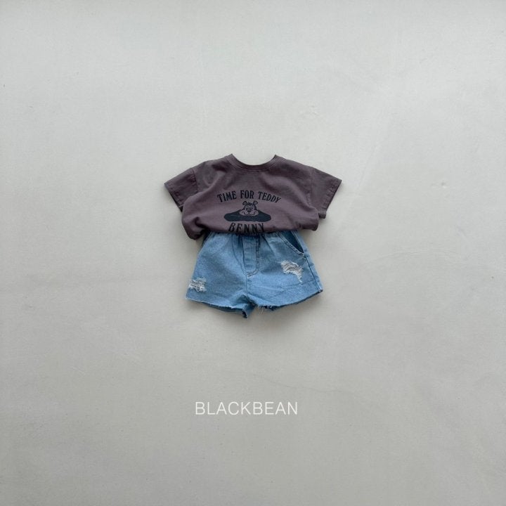 Black Bean - Korean Children Fashion - #kidzfashiontrend - Bear Tee - 8
