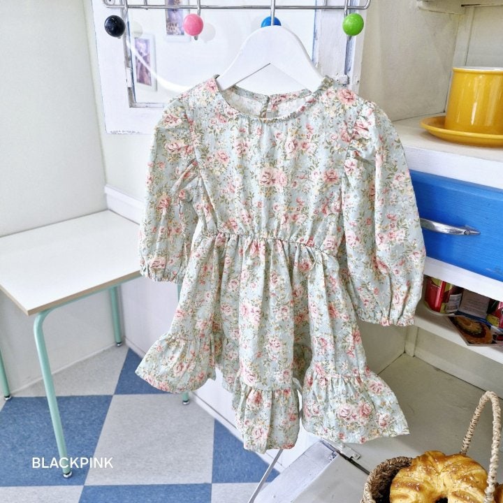 Black Pink - Korean Children Fashion - #Kfashion4kids - Romantic Embroidery One-piece - 6