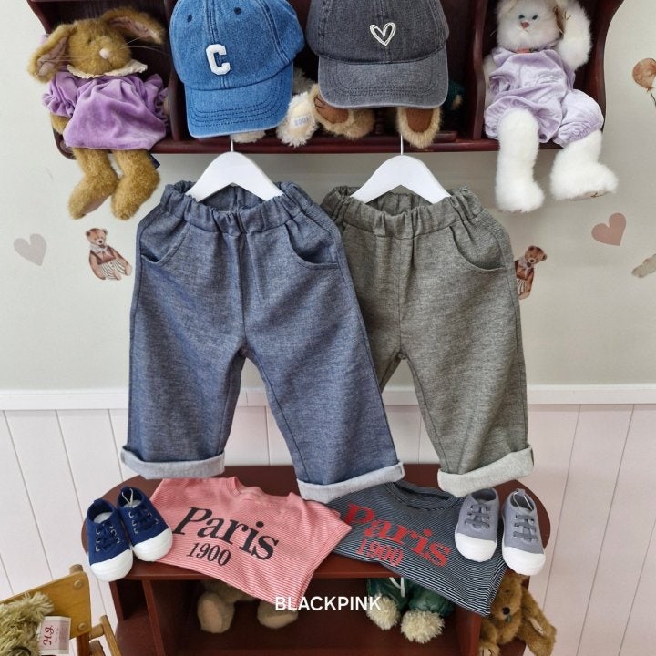 Black Pink - Korean Children Fashion - #Kfashion4kids - Two Will Blue Straight Pants - 2