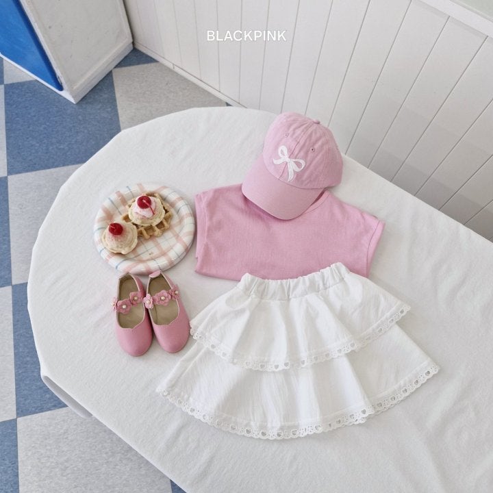 Black Pink - Korean Children Fashion - #discoveringself - Heart Lace Skirt - 12