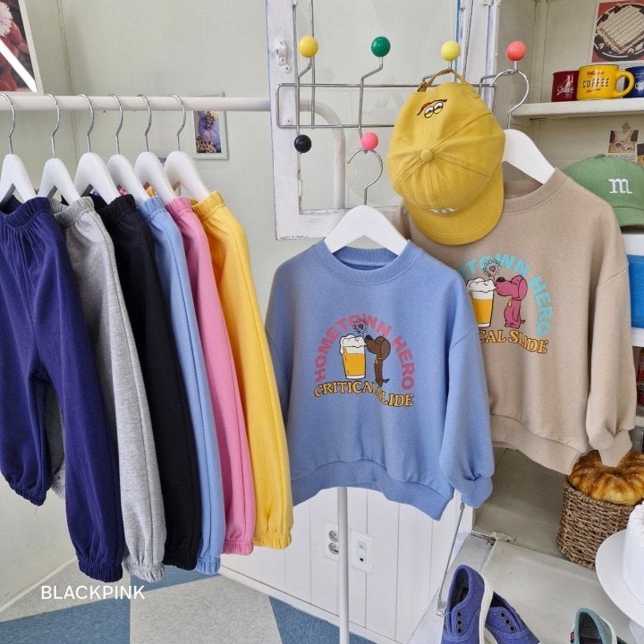 Black Pink - Korean Children Fashion - #kidsshorts - HOMETOWN Sweatshirts