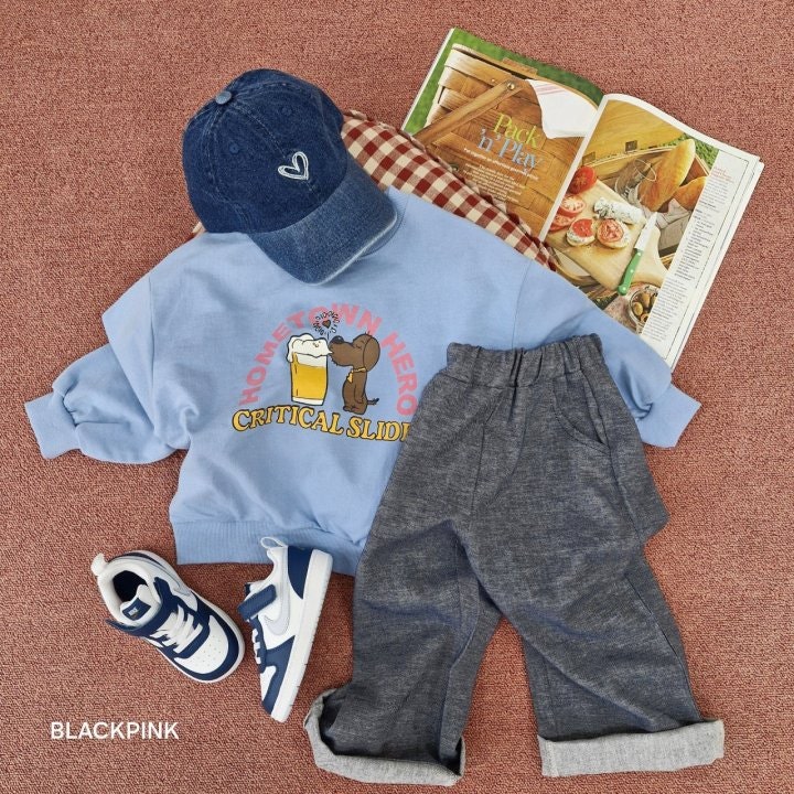 Black Pink - Korean Children Fashion - #littlefashionista - HOMETOWN Sweatshirts - 5