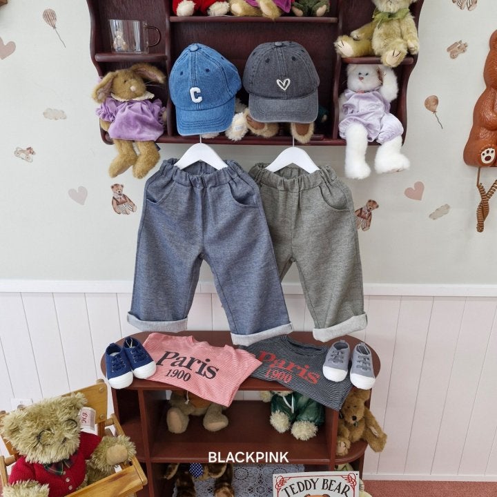 Black Pink - Korean Children Fashion - #littlefashionista - Two Will Blue Straight Pants - 3