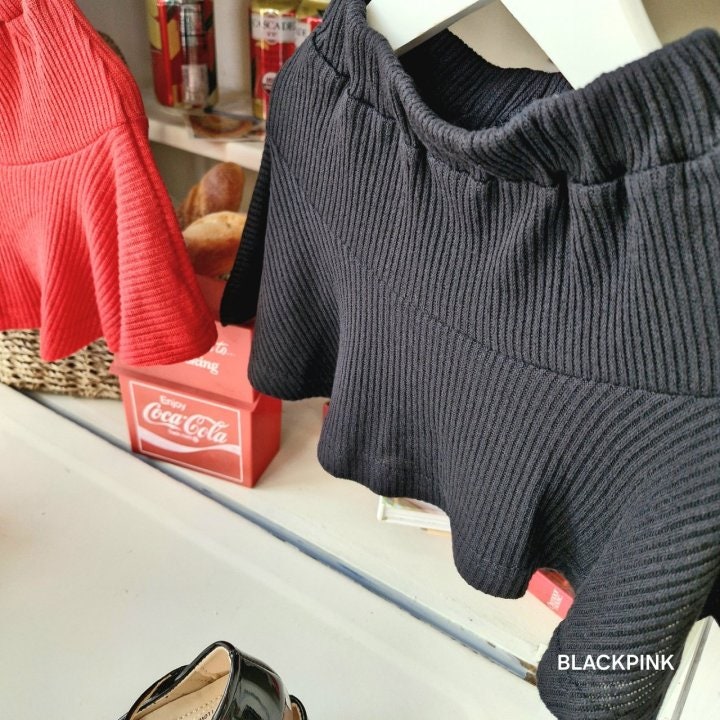 Black Pink - Korean Children Fashion - #minifashionista - Knit Skirt - 10
