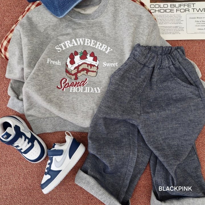 Black Pink - Korean Children Fashion - #stylishchildhood - Two Will Blue Straight Pants - 9