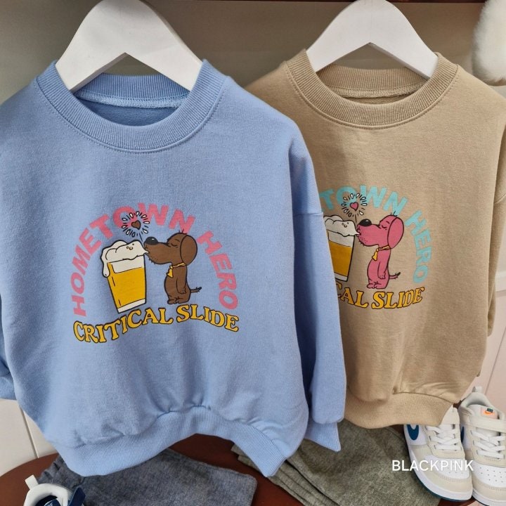 Black Pink - Korean Children Fashion - #todddlerfashion - HOMETOWN Sweatshirts - 9