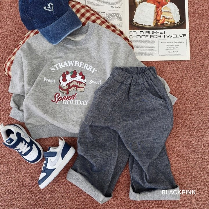 Black Pink - Korean Children Fashion - #toddlerclothing - Two Will Blue Straight Pants - 8