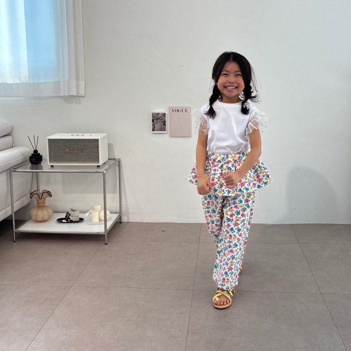Bobo j - Korean Children Fashion - #childofig - Pearl Lace Tee - 4