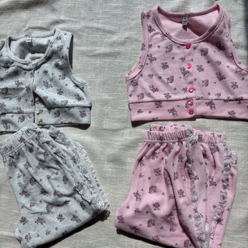 Bobo j - Korean Children Fashion - #designkidswear - Flower Terry Jogger Pants - 11