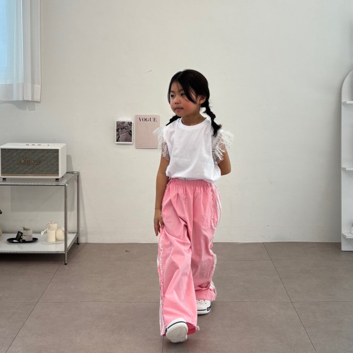 Bobo j - Korean Children Fashion - #fashionkids - Pearl Lace Tee - 7