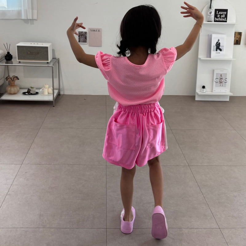 Bobo j - Korean Children Fashion - #kidsshorts - Check Rabbit Puff Tee - 10