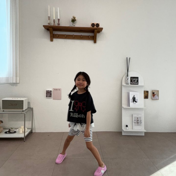 Bobo j - Korean Children Fashion - #littlefashionista - I Love Ribbon Tee - 7