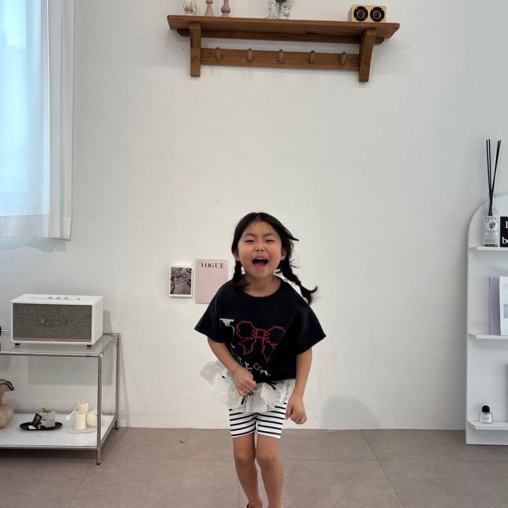 Bobo j - Korean Children Fashion - #minifashionista - I Love Ribbon Tee - 9