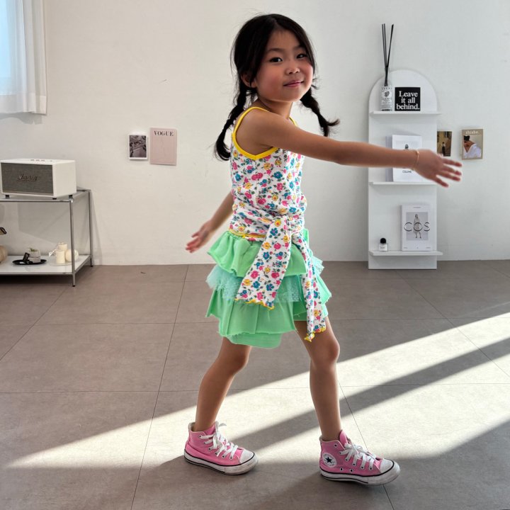 Bobo j - Korean Children Fashion - #prettylittlegirls - Sleeveless Tee Set - 6