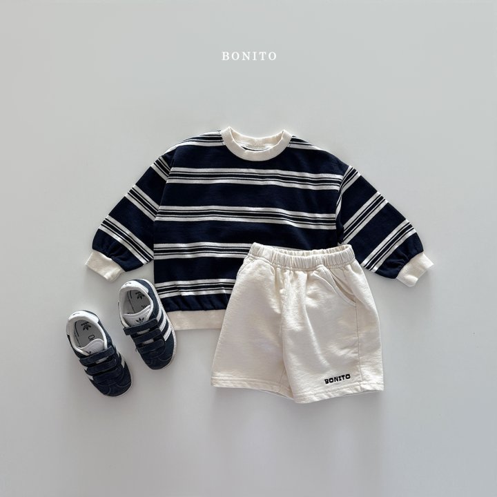 Bonito - Korean Baby Fashion - #babyfever - Stripe Top Bottom Set - 4