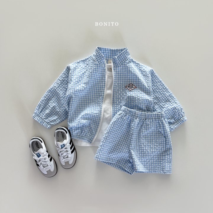 Bonito - Korean Baby Fashion - #babyoninstagram - Check Zip-up Set - 5