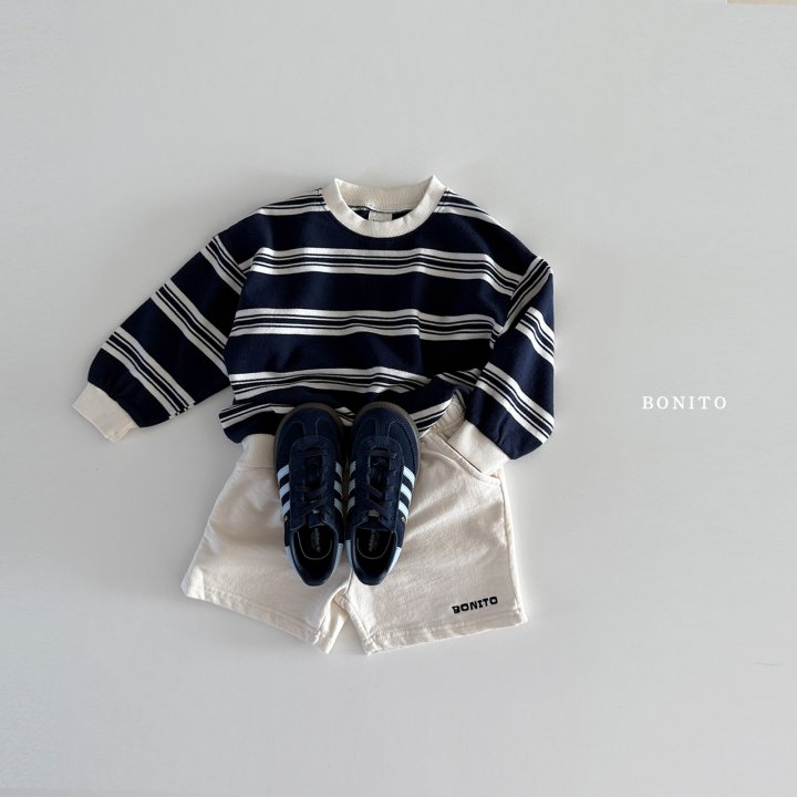 Bonito - Korean Baby Fashion - #babyoutfit - Stripe Top Bottom Set - 9
