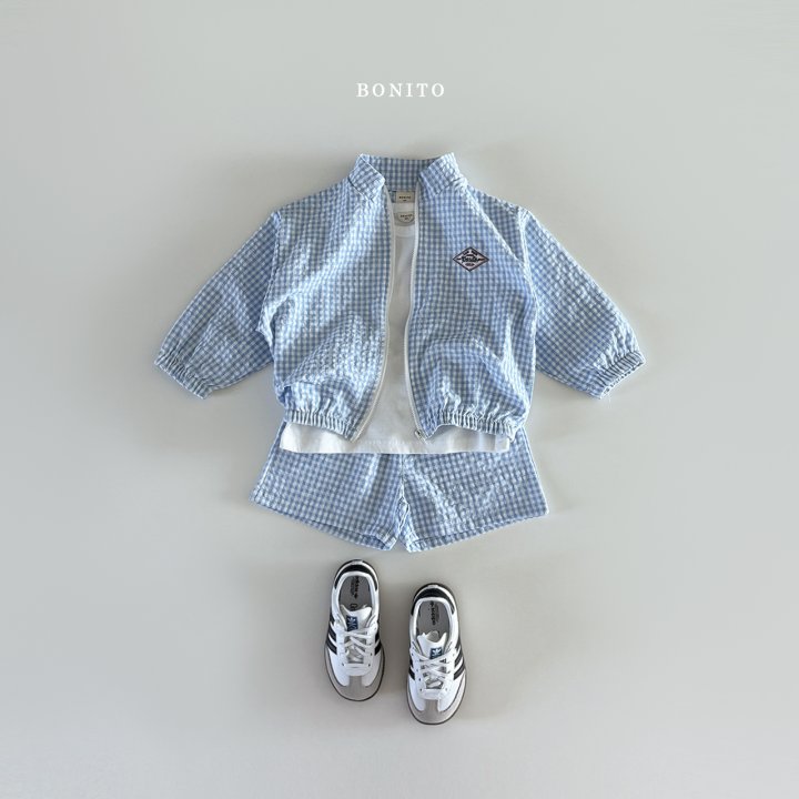 Bonito - Korean Baby Fashion - #babywear - Check Zip-up Set - 9