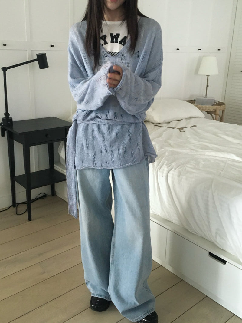 Buckle - Korean Women Fashion - #momslook - Damage Knit - 10