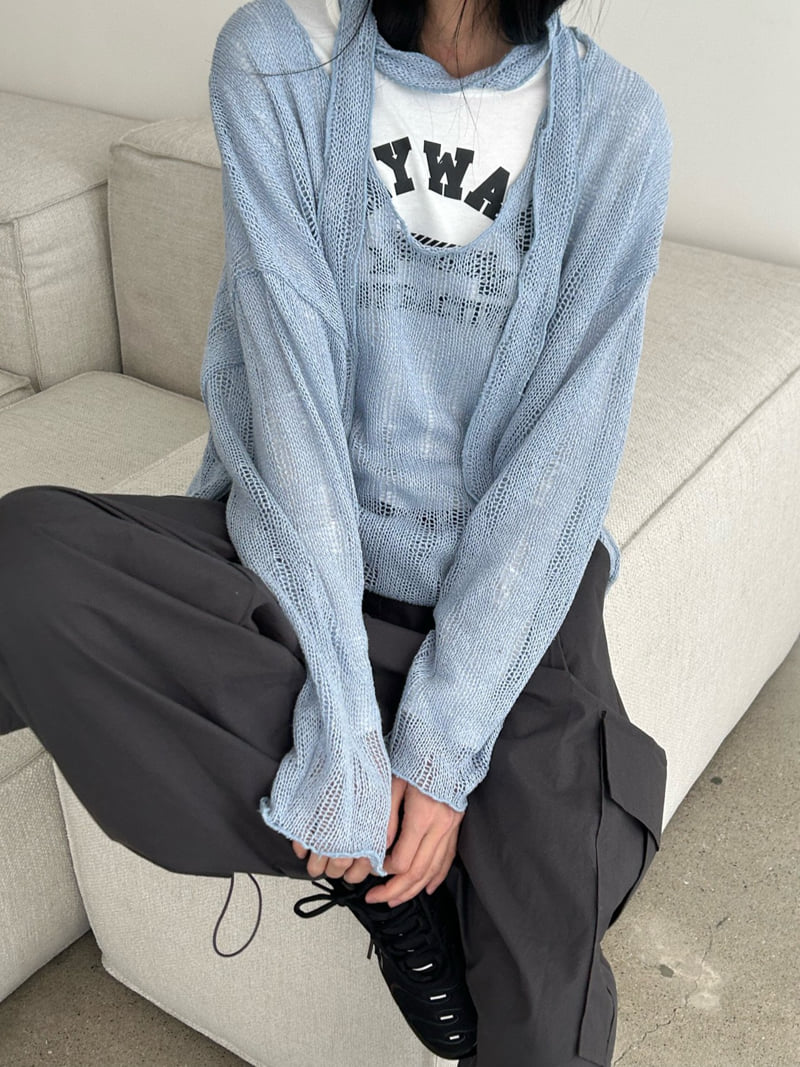 Buckle - Korean Women Fashion - #momslook - Damage Knit - 8