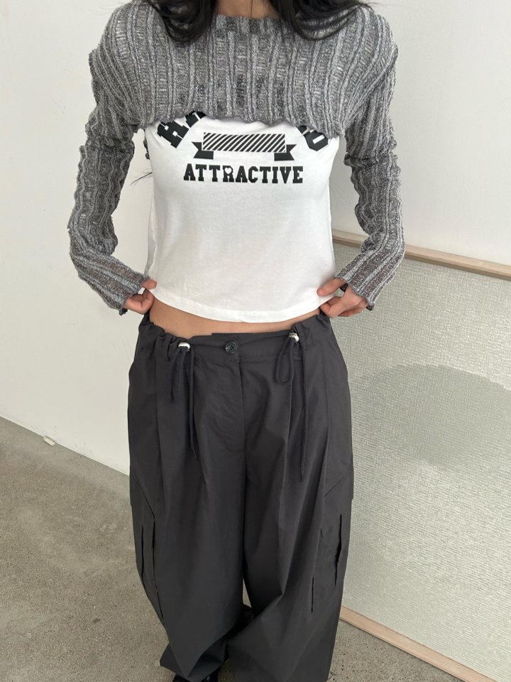 Buckle - Korean Women Fashion - #momslook - Pin Crop Knit - 11