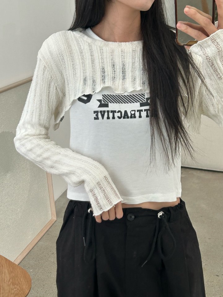 Buckle - Korean Women Fashion - #momslook - Pin Crop Knit - 3