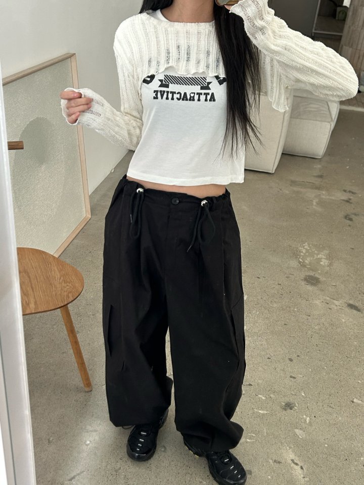 Buckle - Korean Women Fashion - #momslook - Pin Crop Knit - 5