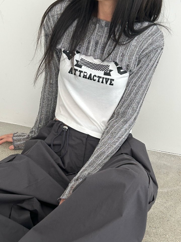 Buckle - Korean Women Fashion - #momslook - Pin Crop Knit - 7