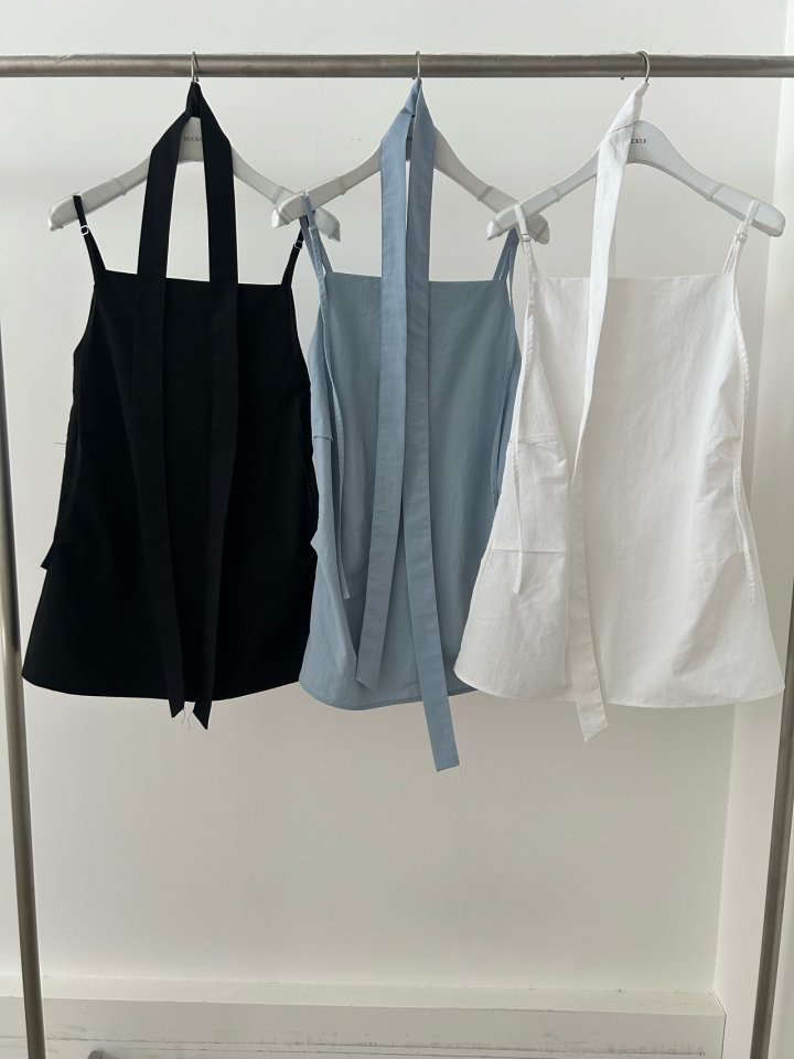 Buckle - Korean Women Fashion - #momslook - Tai Sleeveless Blouse
