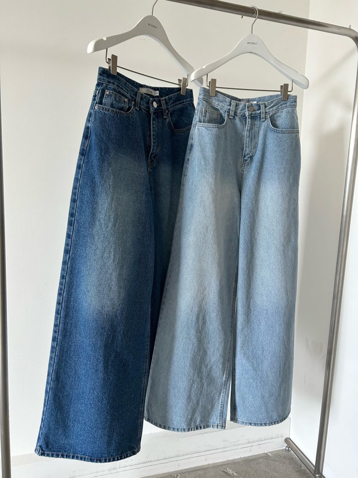 Buckle - Korean Women Fashion - #momslook - High Wide Denim Pants - 2