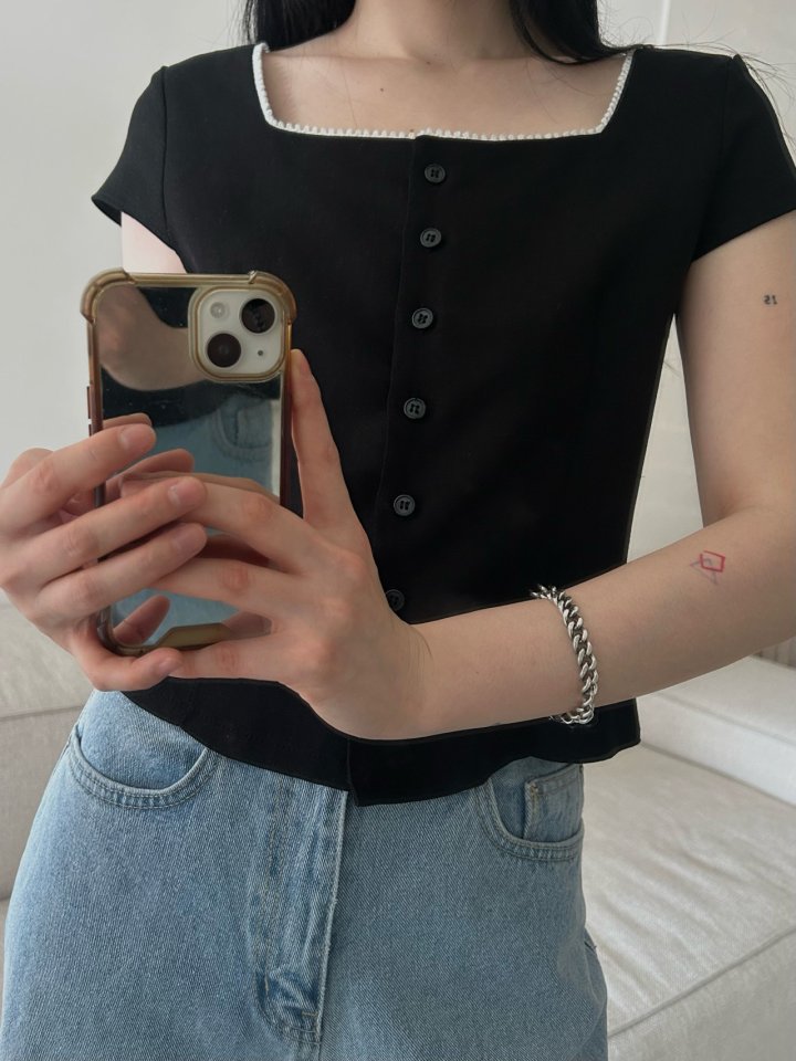 Buckle - Korean Women Fashion - #momslook - Linen Mini Blouse - 9