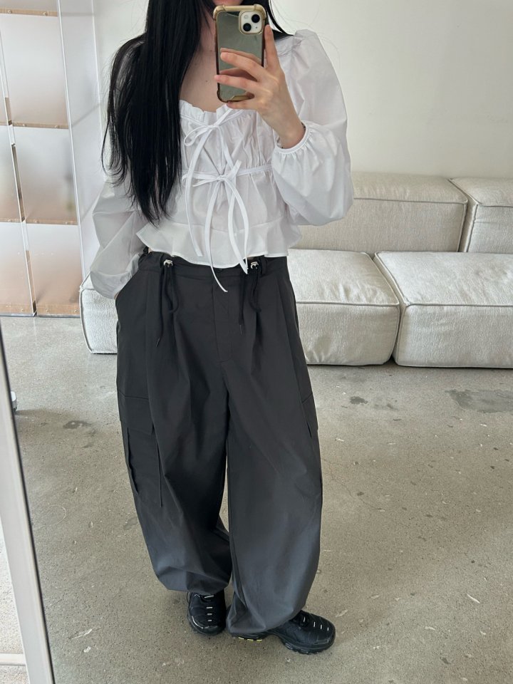 Buckle - Korean Women Fashion - #momslook - Ebony Shirring Blouse - 10