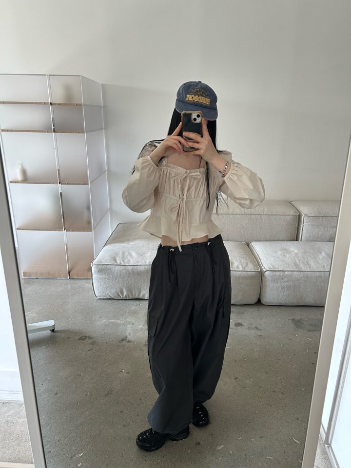 Buckle - Korean Women Fashion - #momslook - Ebony Shirring Blouse - 7