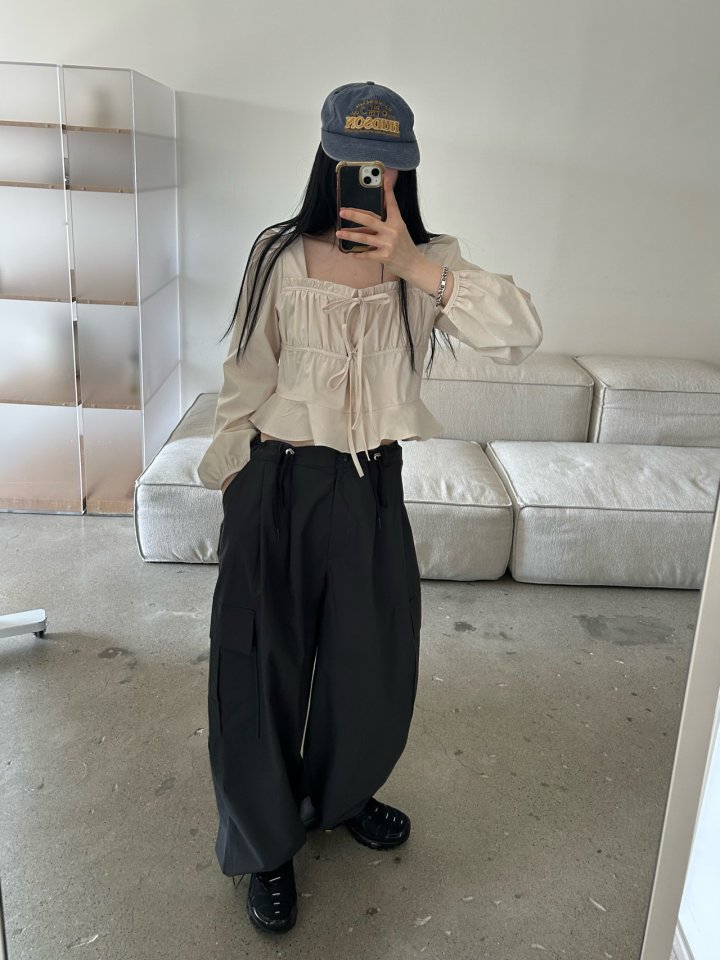 Buckle - Korean Women Fashion - #momslook - Ebony Shirring Blouse - 9