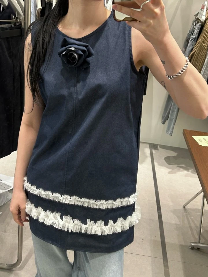 Buckle - Korean Women Fashion - #womensfashion - Denim Mini One-piece - 4