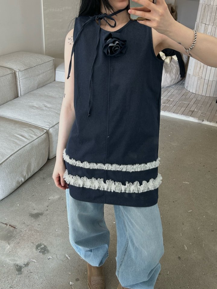 Buckle - Korean Women Fashion - #momslook - Denim Mini One-piece - 9