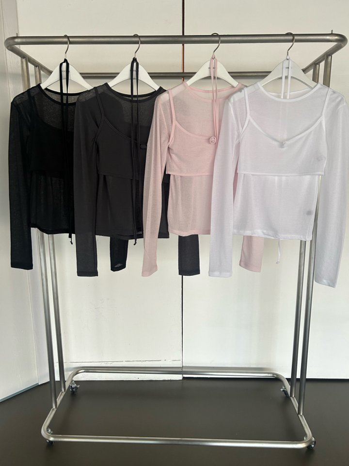 Buckle - Korean Women Fashion - #momslook - Rose Layered Tee