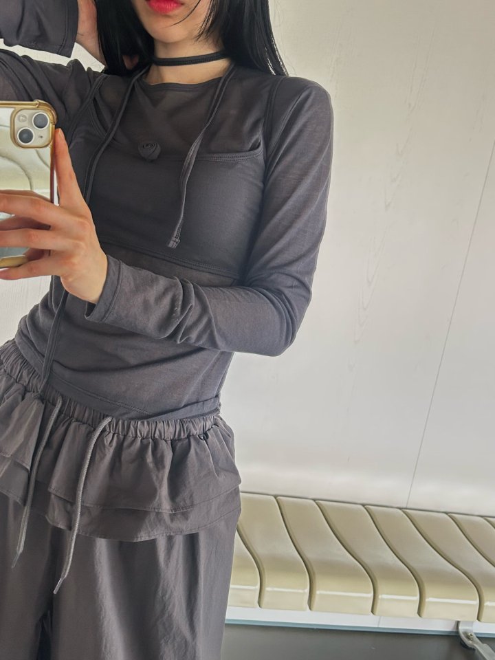 Buckle - Korean Women Fashion - #momslook - Rose Layered Tee - 8
