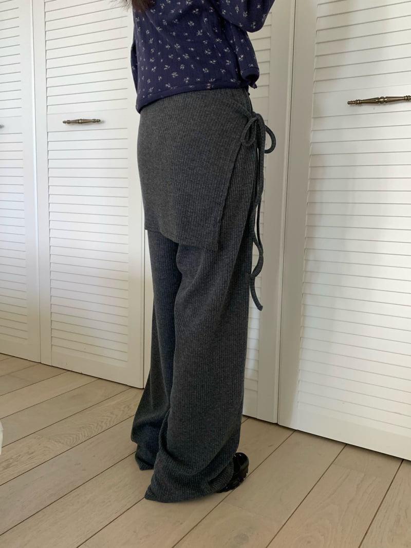 Buckle - Korean Women Fashion - #momslook - Soft Rib Wrap Pants - 11